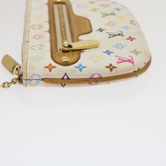 LOUIS VUITTON Monogram Multicolor Pochette MM Pouch White M60028 LV Auth 35181 - Picture 4 of 16